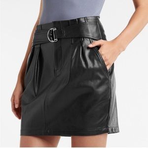 Express Faux / Vegan Leather Skirt w/ Belt